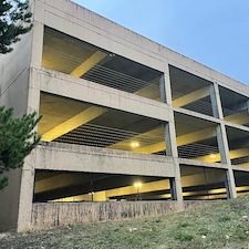 Commercial-parking-structure-cleaning-softwash-pressure-wash-in-Portland-OR 2